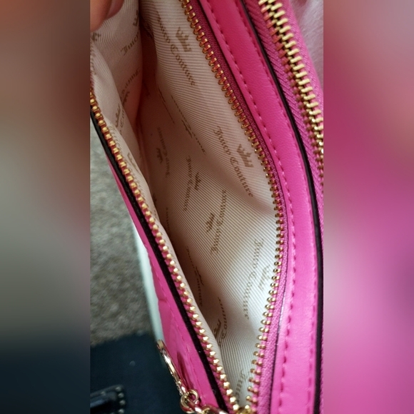 Juicy Couture Crown Quilted Flamingo Pink Clutch Shoulder Crossbody Bag - NWOT - Picture 10 of 11